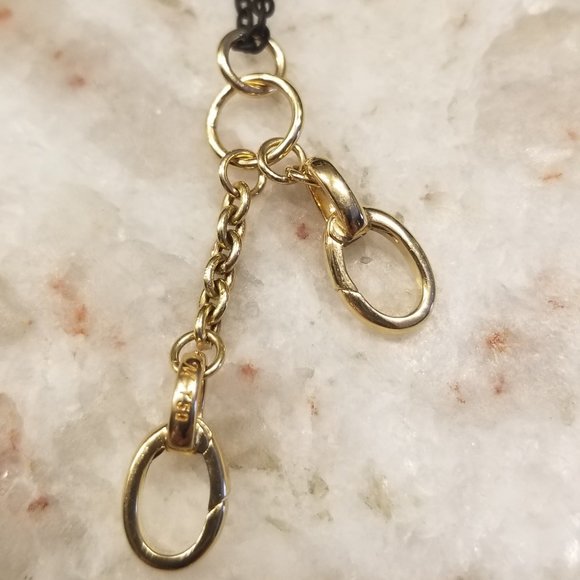 MONICA RICH KOSANN CHANGEABLE DESIGN YOUR OWN 18" 18K GOLD STEEL NECKLACE CHAIN - Picture 10 of 15